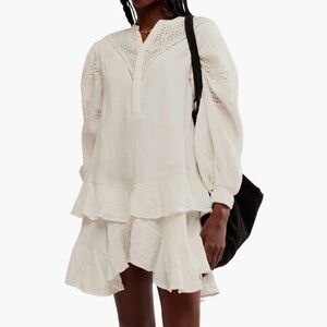 Free People Cream Mini Dress